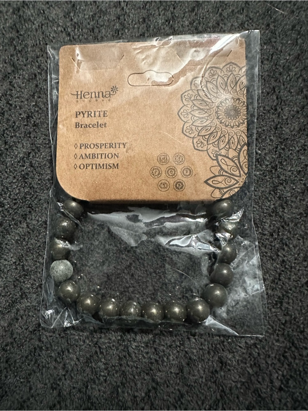 Pyrite Beaded Bracelet - Metallic Gray